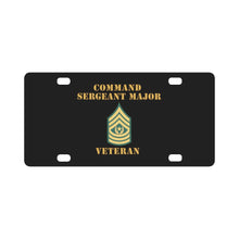 Load image into Gallery viewer, Command Sergeant Major - CSM wTxt - Flat X 300 Classic License Plate