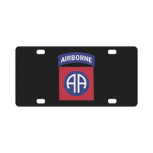 Load image into Gallery viewer, SSI - 82d Airborne Division X 300 Classic License Plate