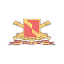 Load image into Gallery viewer, Kiss-Cut Stickers - Army - 27th Field Artillery w Br - Ribbon