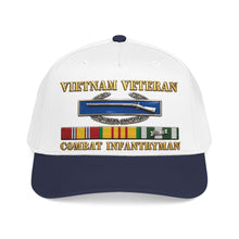 Load image into Gallery viewer, Mid Profile Baseball Cap - Army - Vietnam Veteran - Cbt Infantryman w CIB VN SVC - 3D X 300