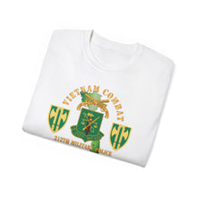 Load image into Gallery viewer, Unisex Ultra Cotton Tee - Army - Vietnam Combat Veteran w 212th Military Police Company - 18th MP Bde SSI - VN SVC X 300