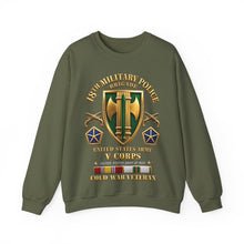Load image into Gallery viewer, Crewneck Sweatshirt - Army - 18th MP Brigade - V Corps- COLD SVC - 3d Enhanced X 300