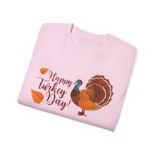 Load image into Gallery viewer, Unisex Ultra Cotton Tee - Happy Turkey Day - Thanksgiving