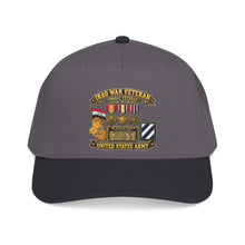 Load image into Gallery viewer, Mid Profile Baseball Cap - Army - Iraq War Veteran - Ribbon Bar - Map - SSI - 3rd Infantry Division - 3D - Enhanced