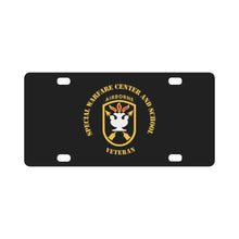 Load image into Gallery viewer, SOF - JFKSWCS - SSI - Veteran wo Backgrnd Classic License Plate