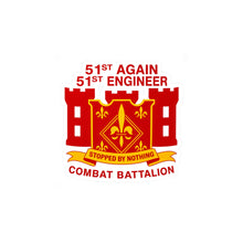 Load image into Gallery viewer, Kiss-Cut Vinyl Decal — Army - 51st Engineer Combat Battalion
