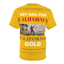Load image into Gallery viewer, AOP - Gold Shirt - Set Sail for CALIFORNIA - California Gold