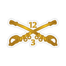 Load image into Gallery viewer, Kiss-Cut Stickers - Army - 3rd Squadron - 12th Cavalry Branch wo Txt