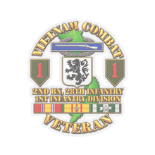 Load image into Gallery viewer, Kiss-Cut Stickers - Vietnam Veteran Combat - 2nd Bn, 28th Infantry - 1st ID - with VN SVC - 3D - Transparent
