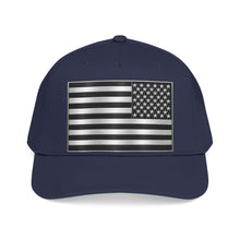 Load image into Gallery viewer, Mid Profile Baseball Cap - Flag - United States - Black and White - 3D - Enhanced