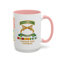 Load image into Gallery viewer, Accent Mug - Army - Sentry Dog - 212th Military Police Company - 720th MP Bn w VN Svc Ribbons