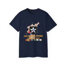 Load image into Gallery viewer, Unisex Ultra Cotton Tee - Army - Korea Map - 2nd Infantry Div - Second to None w SVC X 300