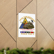 Load image into Gallery viewer, Premium Matte vertical posters - Army - 761st Tank Battalion - Black Panthers - w Tank w SSI Wwii EU SVC