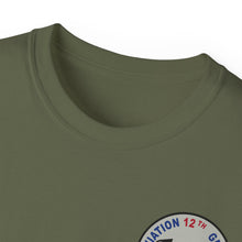 Load image into Gallery viewer, Unisex Ultra Cotton Tee - Vietnam Combat Aviation Vet w Air Crew Badges - 12th Aviation Group - Vietnam - SSI - Sgt Howard Meyers - 1968-1969 SVC X 300