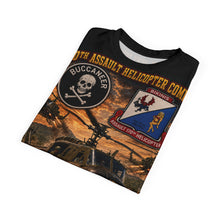 Load image into Gallery viewer, 170th Assault Helicopter Company Tribute Tee — "Bikinis & Buccaneers Into the Fire"- Vietnam Air Warriors