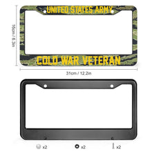 Load image into Gallery viewer, COLD WAR VETERAN - All Over Print License Plate Frame License Plate Frame Black