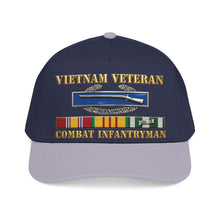 Load image into Gallery viewer, Mid Profile Baseball Cap - Army - Vietnam Veteran - Cbt Infantryman w CIB VN SVC - 3D X 300