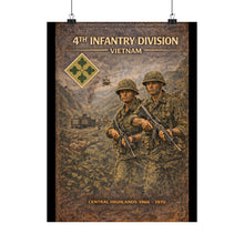 Load image into Gallery viewer, Matte Poster - 4th Infantry Division in Vietnam 1966-1970