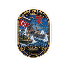 Load image into Gallery viewer, Kiss-Cut Stickers - USS Pueblo Attack-Defense Commemorative Patch