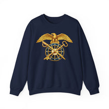 Load image into Gallery viewer, Crewneck Sweatshirt - Quartermaster Corps Branch Insignia - 3D - Enhanced