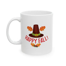 Load image into Gallery viewer, White Ceramic Mug - 11oz & 15oz - Happy Fall