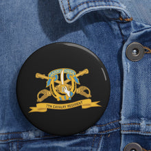 Load image into Gallery viewer, Custom Pin Buttons - Army - 7th Cavalry Regiment w Br - Ribbon X 300