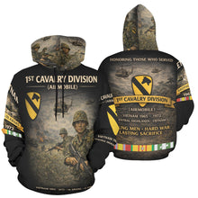 Load image into Gallery viewer, 1st Cavalry Division - Airmobile - Vietnam - 1965 - 1972 Men's All Over Print Hoodie (USA Size)