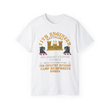 Load image into Gallery viewer, Unisex Ultra Cotton Tee - Classic - 11th Engineer Battalion - Camp Humphries 2nd Infantry Division - Korea