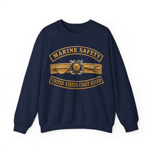 Load image into Gallery viewer, Crewneck Sweatshirt - USCG - Marine Safety - Auxiliary w txt - 3D - Enhanced