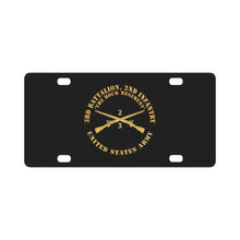 Load image into Gallery viewer, Army - 3rd Battalion, 2nd Infantry Regiment Branch - The Rock Regiment - US Army X 300 Classic License Plate