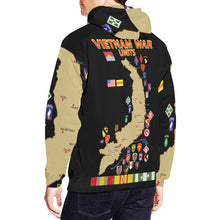 Load image into Gallery viewer, Men's All Over Print Hoodie (USA Size) (Model H13) - Map - Vietnam Units - 3