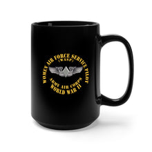 Load image into Gallery viewer, Black Mug 15oz - WASP Wing (Women Air Force Service Pilot)