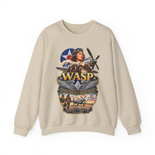 Load image into Gallery viewer, Crewneck Sweatshirt - WASP - Women Airforce Service Pilot - WWII - 3D - Enhanced