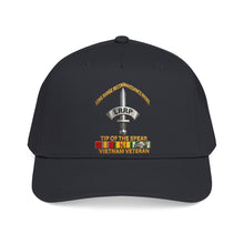 Load image into Gallery viewer, Mid Profile Baseball Cap - Army - Badge - LRRP - Tip of the Spear - Vietnam Vet w SVC - 3D - Enhanced