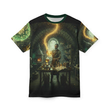 Load image into Gallery viewer, The Ancient Alchemist Turning Lead into Gold Tee | Alchemy AOP Shirt