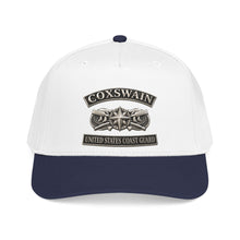 Load image into Gallery viewer, Mid Profile Baseball Cap - USCG - Coxswain w txt - Silver - 3D - Enhanced
