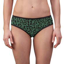 Load image into Gallery viewer, Women's Briefs - Leopard Camouflage - Green-Black