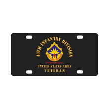 Load image into Gallery viewer, Army - DUI - 40th Infantry Division - Sunburst Division - US Army Veteran X 300 Classic License Plate