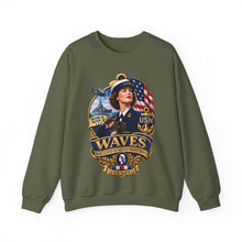 Load image into Gallery viewer, Crewneck Sweatshirt - WAVES - Women Accepted for Volunteer Emergency Service WWII - 3D - Enhanced