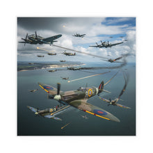 Load image into Gallery viewer, Indoor and Outdoor Silk Posters - British and German aircraft during the Battle of Britain