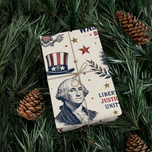 Load image into Gallery viewer, Gift Wrap Paper — Vintage Washington’s Birthday Americana Pattern