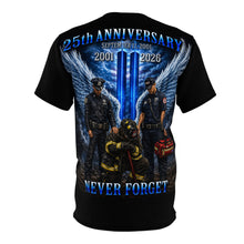Load image into Gallery viewer, 25th anniversary of 9-11 remembrance T-Shirt