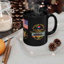 Load image into Gallery viewer, 11oz Black Mug - Army - 9th Infantry Division - Vietnam Veteran - Mobile Riverine