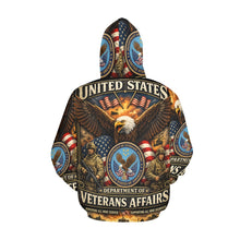 Load image into Gallery viewer, Patriotic emblem of veterans' honor Men's All Over Print Hoodie (USA Size) (Model H13)