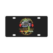 Load image into Gallery viewer, Army - Vietnam Combat Vet - 1st Bn 61st IN - 5th Inf Div w APCs Classic License Plate