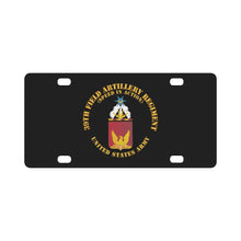Load image into Gallery viewer, Army - COA - 39th Field Artillery Regiment - Speed in Action Classic License Plate