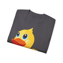Load image into Gallery viewer, Unisex Ultra Cotton Tee - Yellow Rubber Duck - Oblique Left Front X 300