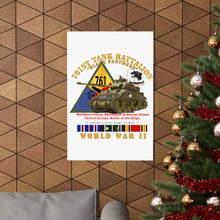 Load image into Gallery viewer, Premium Matte vertical posters - Army - 761st Tank Battalion - Black Panthers - w Tank w SSI Wwii EU SVC