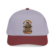 Load image into Gallery viewer, Mid Profile Baseball Cap - Army - Cold War Vet - 3rd Armored Division - Gelnhausen, Germany - M60A3 Tank - Spearhead w Fire - 3D - Enhanced