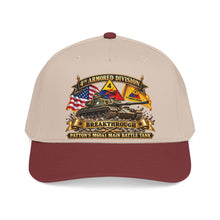 Load image into Gallery viewer, Mid Profile Baseball Cap - 4th Armored Division - PATTON'S M60A1 Main Battle Tank - Breakthrough Division